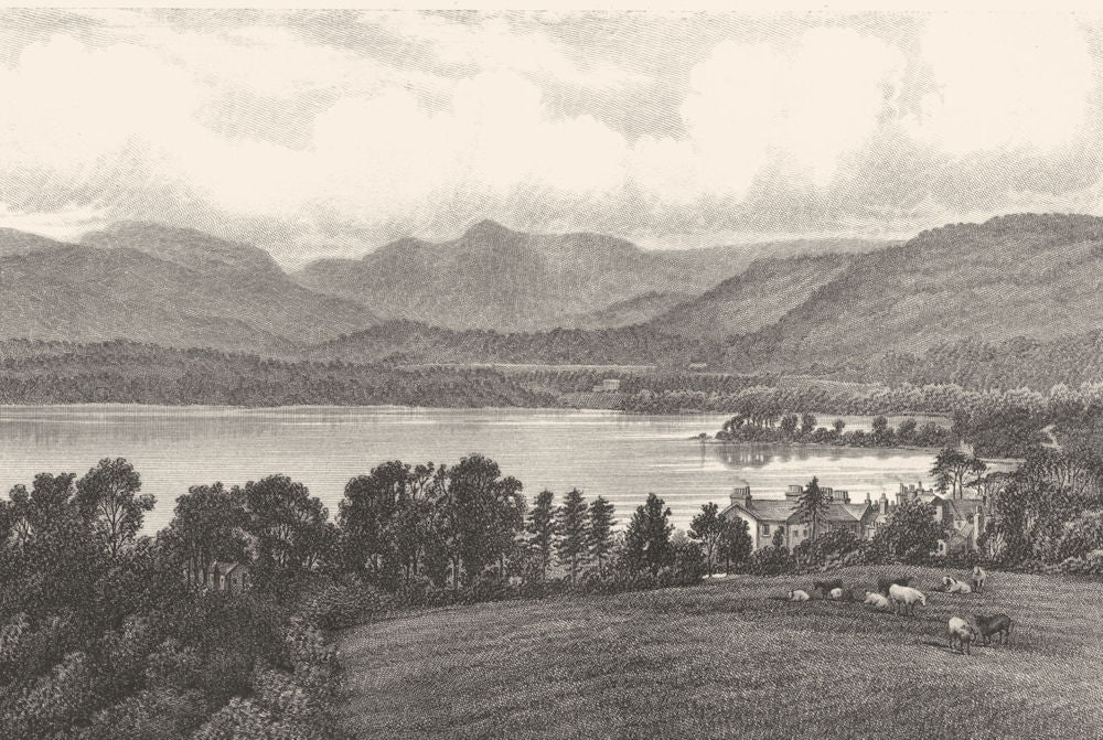 CUMBRIA. Lowood Lowwood Langdale Pikes. Barbner. Attractive sepia view 1895